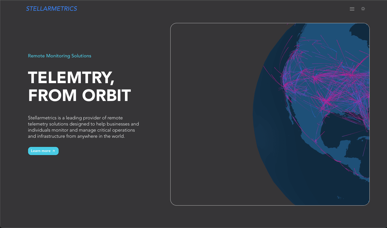 The Stellarmetrics Landing Page (It's just a placeholder don't judge).
